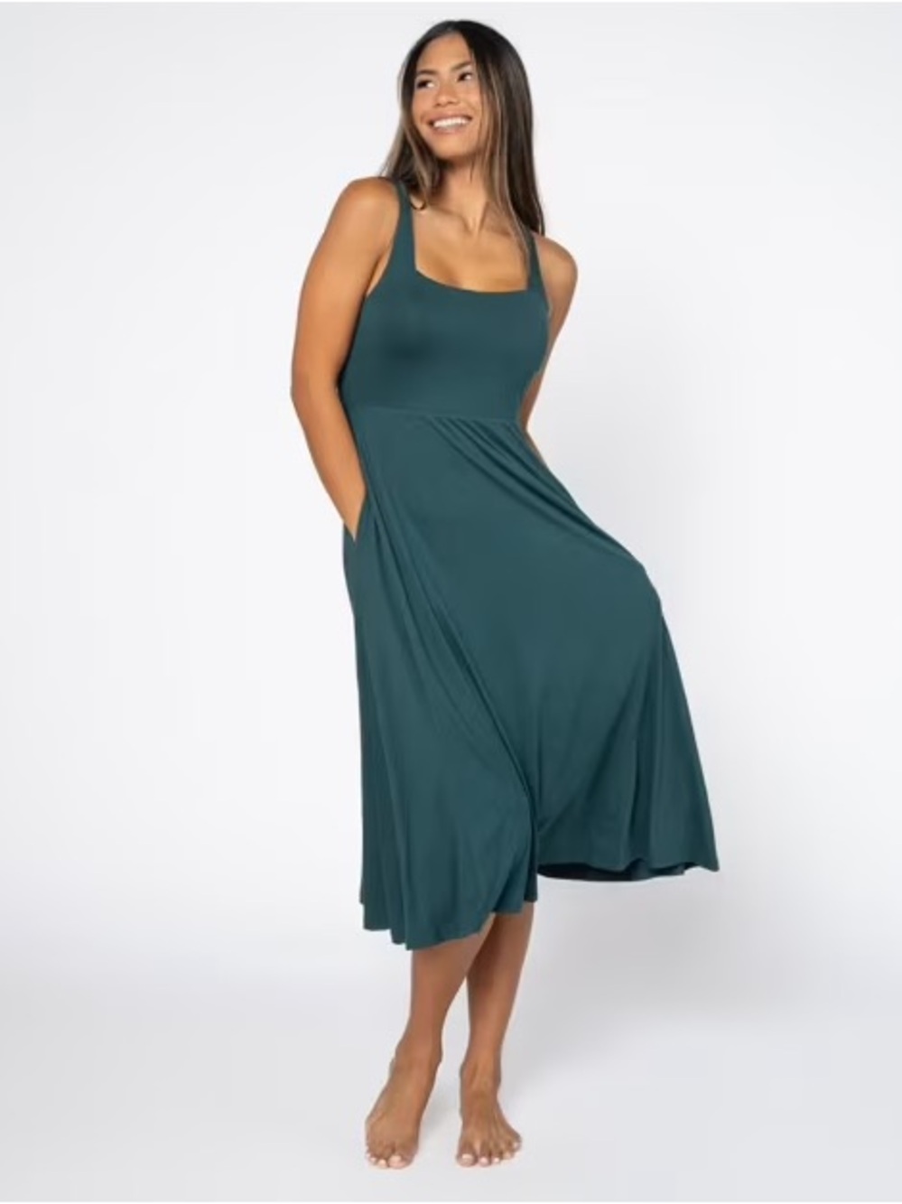 Senita Athletics Empire Midi Dress NWOT - Juniper